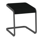 Tabouret bas Taglio piètement anthracite