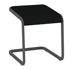 Tabouret bas Taglio piétement anthracite