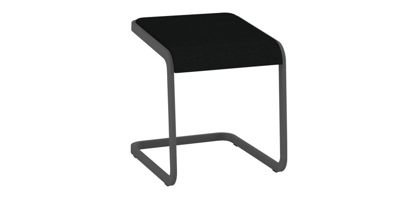 Tabouret bas Taglio piètement anthracite