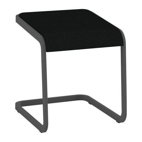 Tabouret bas Taglio piètement anthracite
