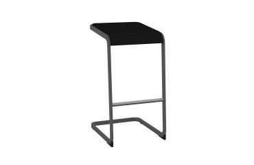 Tabouret haut Taglio piètement anthracite