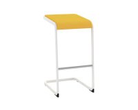 Tabouret haut Taglio piétement blanc