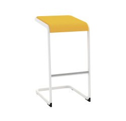 Tabouret haut Taglio piètement blanc