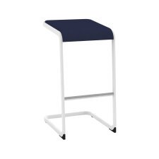 Tabouret haut Taglio piétement blanc