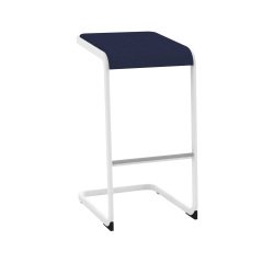 Tabouret haut Taglio piétement blanc