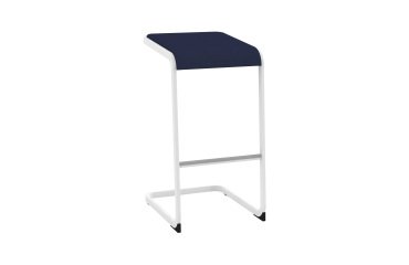 Tabouret haut Taglio piétement blanc