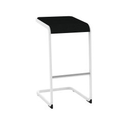 Tabouret haut Taglio piètement blanc