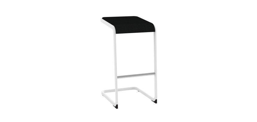 Tabouret haut Taglio piètement blanc