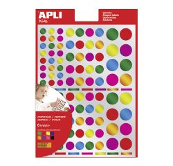 Stickers assortiment gemetalliseerde kleuren Apli - zakje van 624