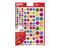 Aufklebersortiment metallisierter Farben Apli - Beutel mit 624 Stück