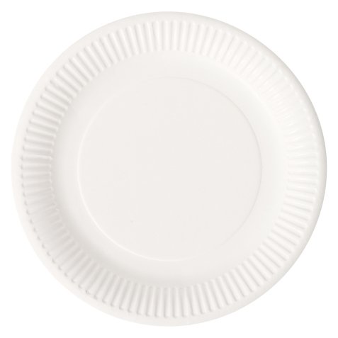 Disposable plate cardboard Ø 23 cm white Bioline - set of 100