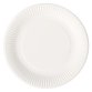 Disposable plate cardboard Ø 23 cm white Bioline - set of 100