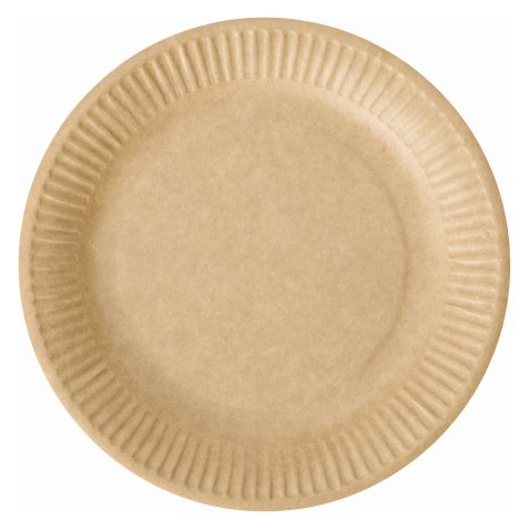 Wegwerpbord karton Ø 23 cm kraft Bioline - set van 100