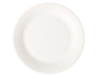 Platos desechables cartón Ø 18 cm - paquete de 100