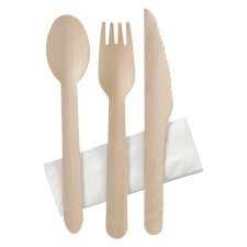 Box 250 cutlery sets in wood 4/1