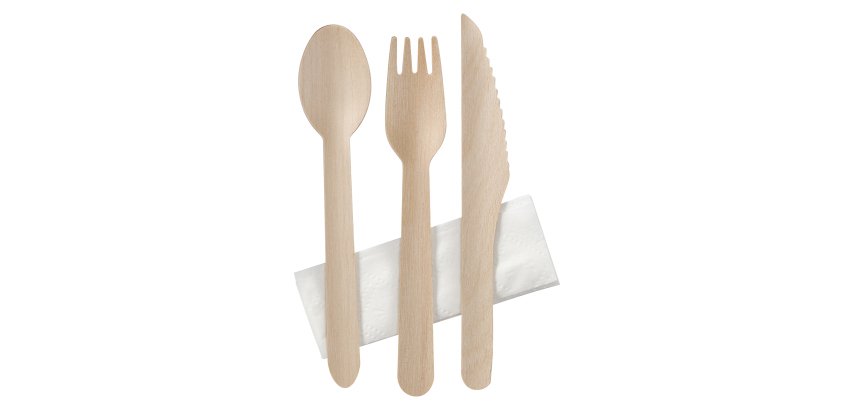 Sets couverts en bois 4/1 - Carton de  250