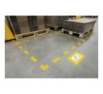 Marco amarillo adhesivo Durable A4 para el suelo - pack de 10