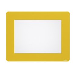 Marco amarillo adhesivo Durable A4 para el suelo - pack de 10