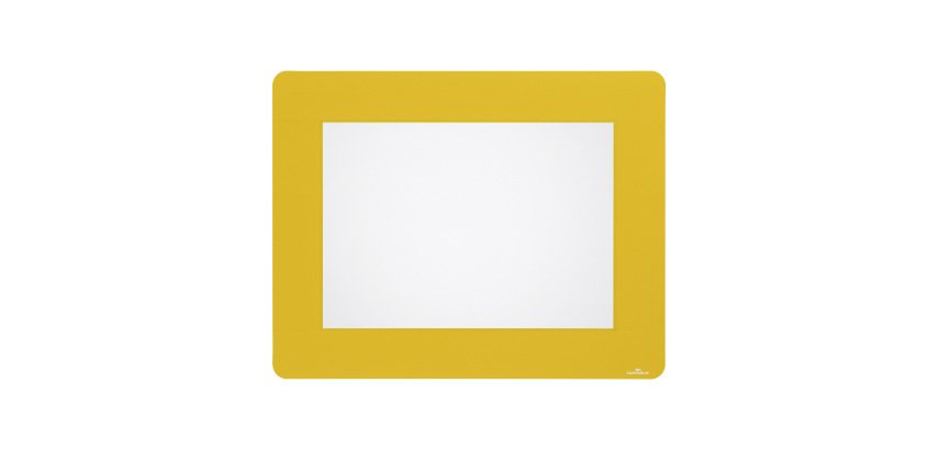 Marco amarillo adhesivo Durable A4 para el suelo - pack de 10