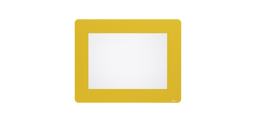 Marco amarillo adhesivo Durable A4 para el suelo - pack de 10