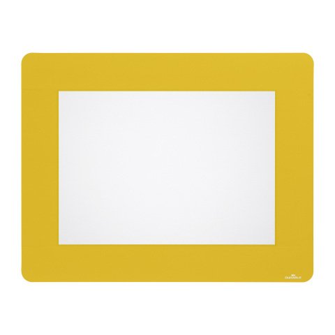 Marco amarillo adhesivo Durable A4 para el suelo - pack de 10