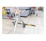 Cinta removible para suelo Duraline negro-amarillo 50 mm x 15 m