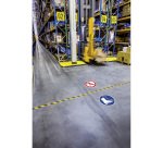 Cinta removible para suelo Duraline negro-amarillo 50 mm x 15 m