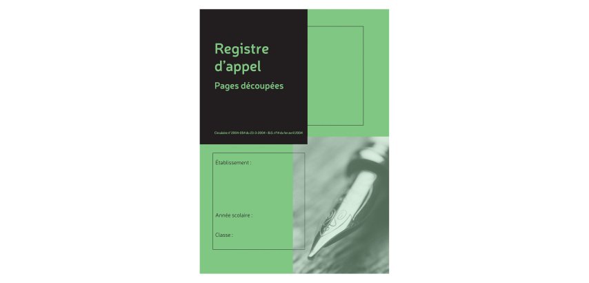 Attendance list 80 pre-cut pages 21 x 29,7 cm Le Dauphin 