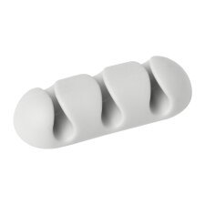 Organizador para 3 cables Cavoline Clip 3 Durable Blanco - Paquete de 2 unidades