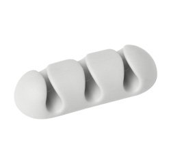 Organizador para 3 cables Cavoline Clip 3 Durable Blanco - Paquete de 2 unidades