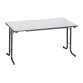 Table rectangulaire pliante plateau gris clair L 140 x P 70 cm - Classique