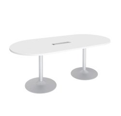 Mesa de Reunión Ovalada Blanco Excellens