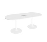 Mesa de Reunión Ovalada Blanco Excellens