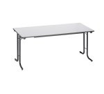 Table rectangulaire pliante plateau gris clair L 160 x P 70 cm - Classique