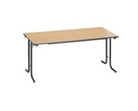 Mesa de reunión clasica plegable haya patas negras