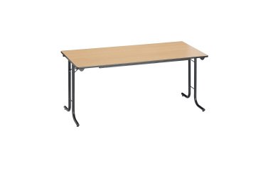 Mesa de reunión clasica plegable haya patas negras
