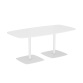 Table de restauration L 190 x P 90 piétement centré 8 personnes Blanc ARTI