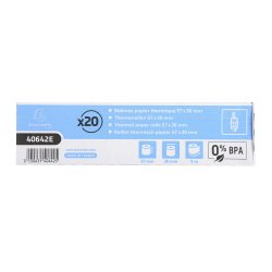 Bobines Terminaux bancaires Exacompta 40642E - l 57 mm x L 9 m, Ø 30 mm - 1 pli(s) - paquet de 20