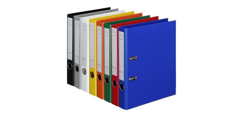 Classeur à levier cartonné Esselte Chromos Plus A4 - Dos 5 cm couleurs assorties classiques