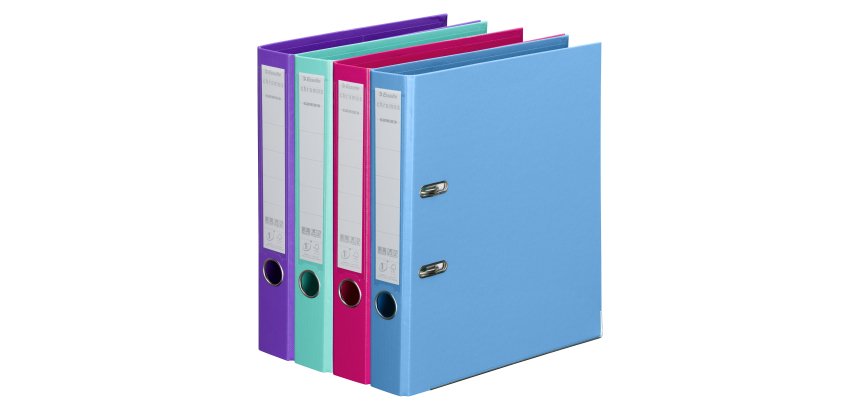 Classeur à levier cartonné Esselte Chromos Plus A4 - Dos 5 cm couleurs assorties tendance