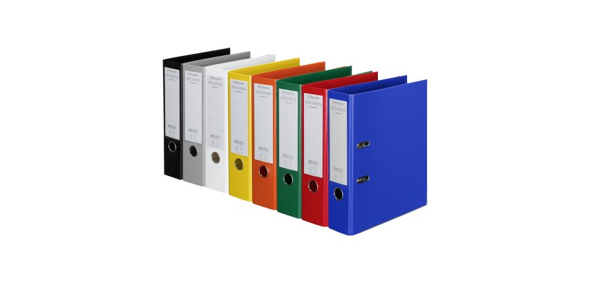 Classeur à levier cartonné Esselte Chromos Plus A4 - Dos 8 cm couleurs assorties classiques