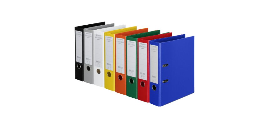 Classeur à levier cartonné Esselte Chromos Plus A4 - Dos 8 cm couleurs assorties classiques