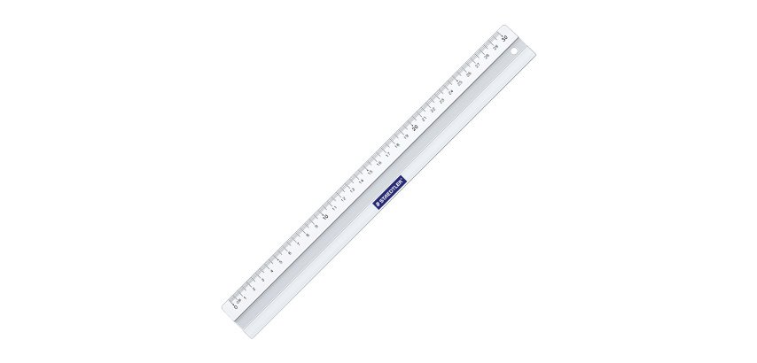 Règle plate aluminium Staedtler 30 cm