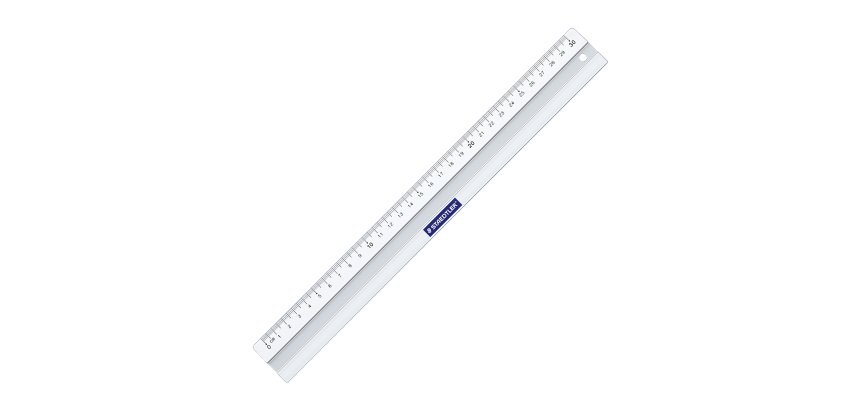 Règle plate aluminium Staedtler 30 cm