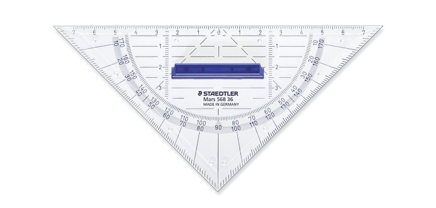 Equerre géometrique hypoténuse 16 cm Staedtler