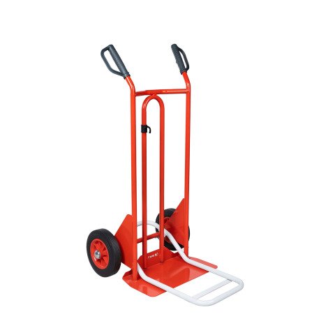Carretilla de acero con doble pala fija y abatible - Capacidad de carga 250 Kg