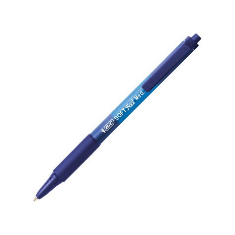 Balpen Bic Softfeel inklikbaar punt 1 mm - medium schrift