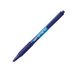 Stylo bille Bic Soft feel rétractable pointe 1 mm - écriture moyenne
