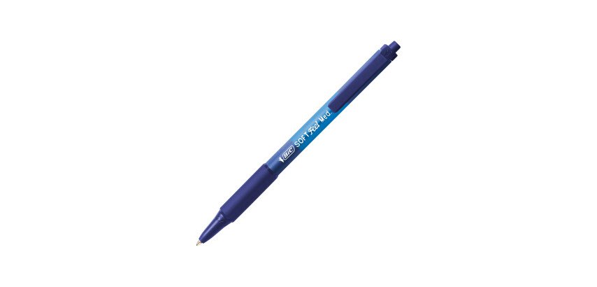 Balpen Bic Softfeel inklikbaar punt 1 mm - medium schrift