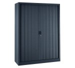 Armoire haute métal monobloc corps tôle acier H160 x L 120 cm à rideaux non feu